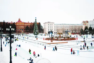 Фотографии зимнего Хабаровска: Нежные оттенки в PNG