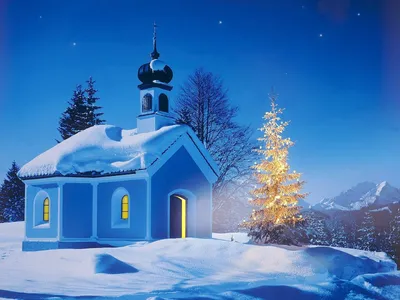 Храм зимой: Картинка в формате JPG для эстетов