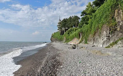 Изображение морского побережья в Кобулети: фотка солнце в лучах