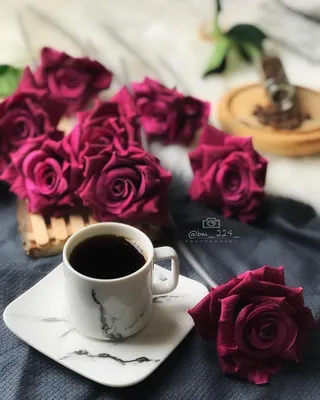 Интересные комбинации: фото Кофе и розы