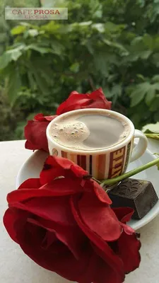 Фото с кофе и розами: заряжайтесь энергией и красотой