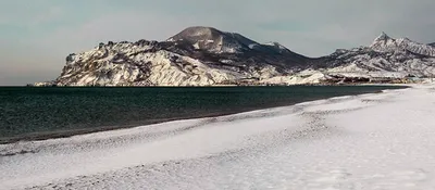Изумительные фото Коктебеля в зимнем наряде: Заснеженные пейзажи