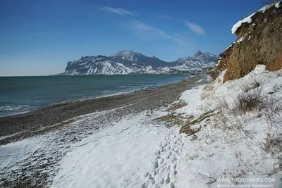 Фото Коктебеля зимой: Заснеженные красоты морского побережья