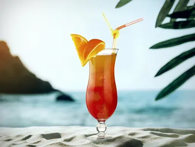 Новые фото коктейлей на пляже в формате PNG