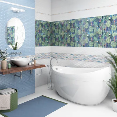 Керамическая плитка для ванной: фото и изображения
