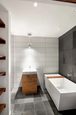 Комбинирование плитки в ванной: фото-подборка с разными вариантами укладки