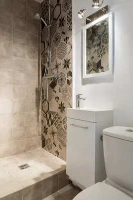 Фотографии комбинирования плитки в ванной