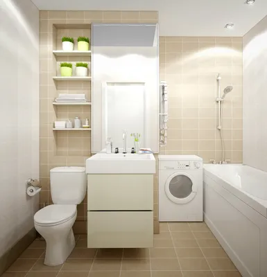 Функциональная компактная ванная комната: уют и практичность