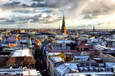 Копенгагенский зимний пейзаж: Фото в высоком разрешении