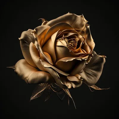Иллюстрация с коричневой розой в формате webp