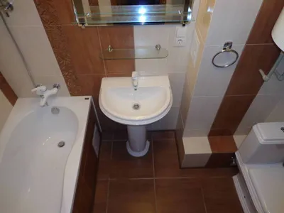 Фото Короб в ванной: ванная комната в скандинавском стиле
