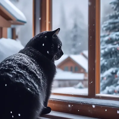 Зимние кадры с кошками: скачивание фотографий в разных форматах