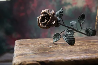 Фото кованой розы: отличный подарок