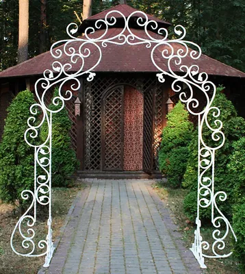 Уникальные кованые арки для роз: фото в webp
