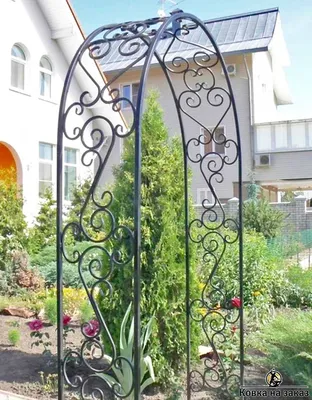 Уникальные кованые арки для роз: фото в webp формате
