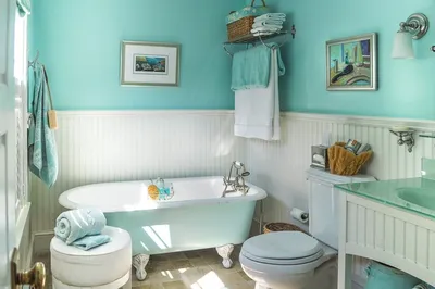 Крашенная ванная комната: идеи дизайна ванной комнаты