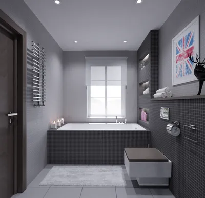Крашеная ванная комната: фото с атмосферой релакса
