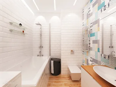 Как использовать красивую плитку в маленькой ванной: фото примеры