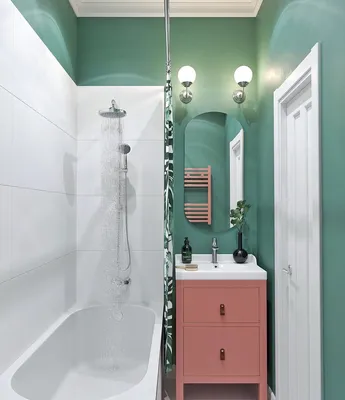 Идеи дизайна маленькой ванны с использованием красивой плитки: фото галерея