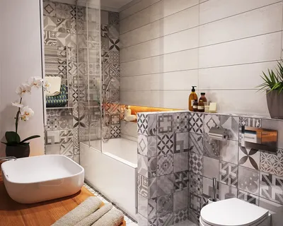 Фотографии красивой плитки в 4K для ванной
