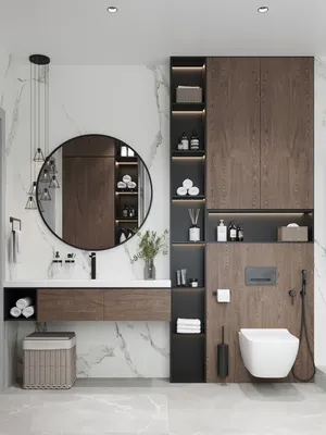Стильные и практичные ванные комнаты для небольших квартир