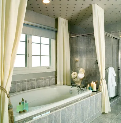 Идеи для штор в ванной комнате: фотогалерея вдохновения
