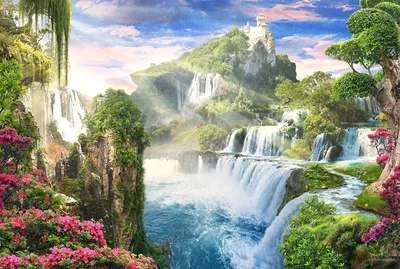 Прекрасная фотка водопада в формате PNG для вашего вдохновения