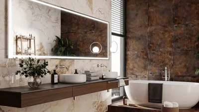 Как использовать зеркала для создания пространства в ванной комнате: фото примеры