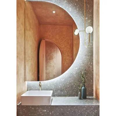 Модные геометрические формы зеркал для ванной комнаты: фото и идеи