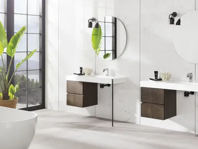 Фотографии модных зеркал для ванной комнаты в Full HD