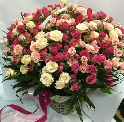Уникальный букет роз с днем рождения на фотке