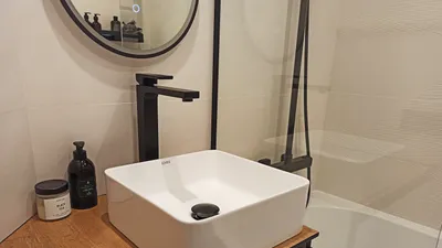 HD фото красивого кафеля в ванной