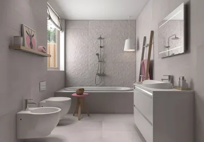 Full HD изображение кафеля в ванной - скачать