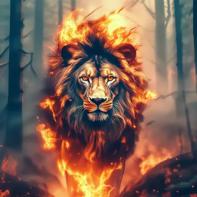 Уникальное изображение льва в png-формате