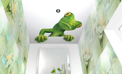 Фото красивого потолка в ванной: выберите размер