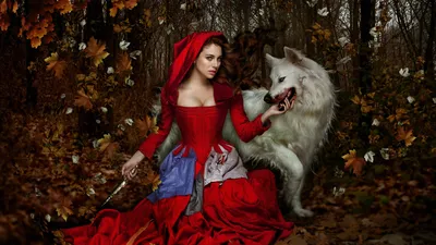 Скачать бесплатно фото Красная шапочка и волк