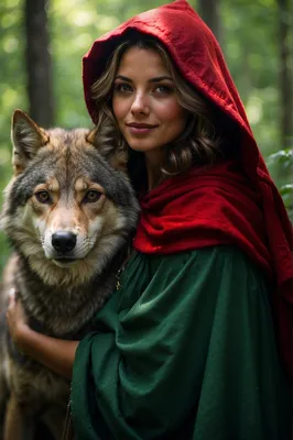 Красная шапочка и волк - лучшие фотографии в 4K разрешении