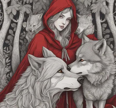 Красная шапочка и волк: фото, которые оживают в красном