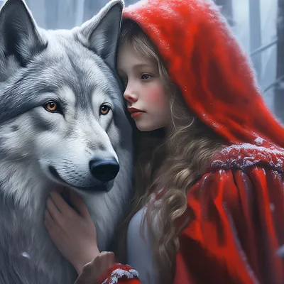 Красная шапочка и волк - красивые изображения для скачивания