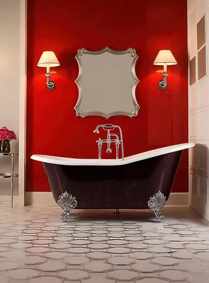 Красная ванна: красивые изображения в заголовке!