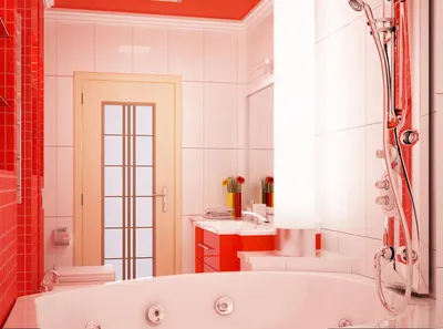 Вдохновляющие фото: Красная ванна во всей красе