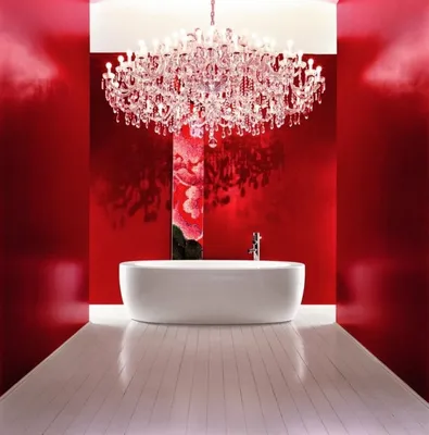 Дизайн ванной комнаты: обаяние Красной ванны на фото