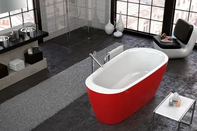 Дизайн ванной: идеи, воплощенные в фотографиях Красной ванны