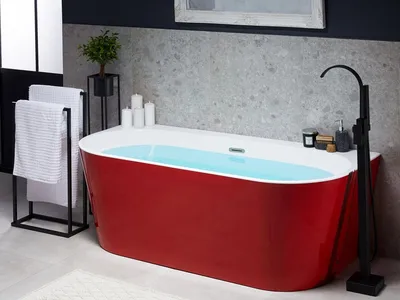 Фотографии Красной ванны: смелый и стильный дизайн ванной комнаты
