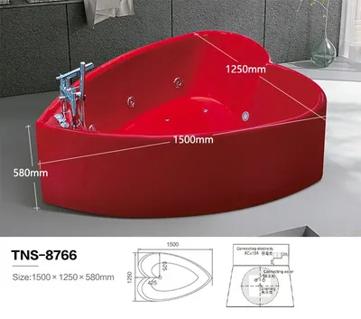 Красная ванна: фотография в формате 4K