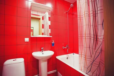 Фото красной ванной комнаты: скачать бесплатно в хорошем качестве