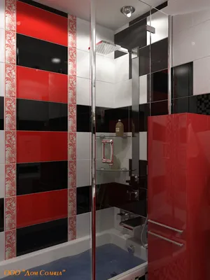 Красная ванная комната: фото-коллекция современных дизайнов