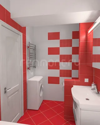 Фото красной ванной комнаты для скачивания