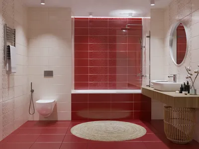 Красный кафель в ванной: фото в различных разрешениях для скачивания