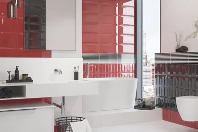Красный кафель в ванной: качественные фото для скачивания бесплатно